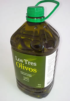 5000 ml PET | Los Tres Olivos de San Juan | Aceite de Oliva Virgen Extra Frutado Suave | Arbequina